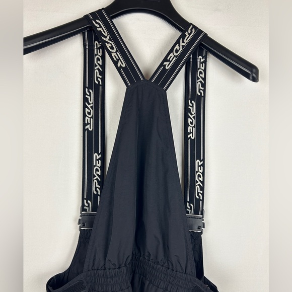 Spyder dynatec Schoeller black long ski bib snowboard adjustable size M long - Picture 2 of 15